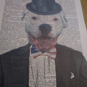 Top Hat Dog Art Print