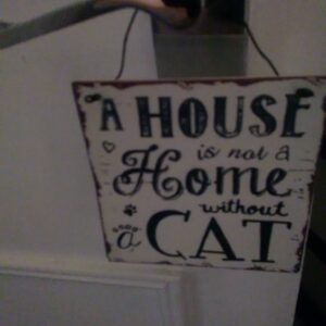 Shabby Chic Cat Sign