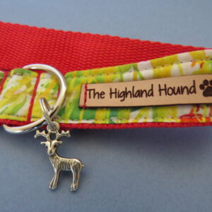 Dog Collar - Red, Yellow Floral Collar by The Highland Hound