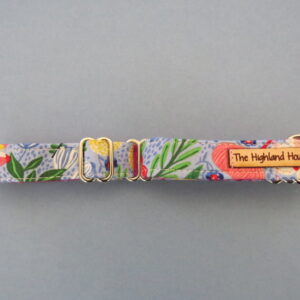 Dog Collar - Blue and Pink Floral Collar by The Highland Hound