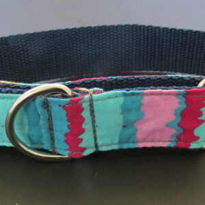 Dog Collar - Jade and Pink coloured collar