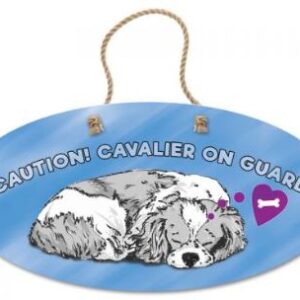 Cavalier on Guard Oval Hanging Sign by Cavalier Matters