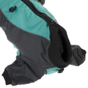 Dog Clothing - Four Legged Raincoat in Mint and Grey by Zooplus