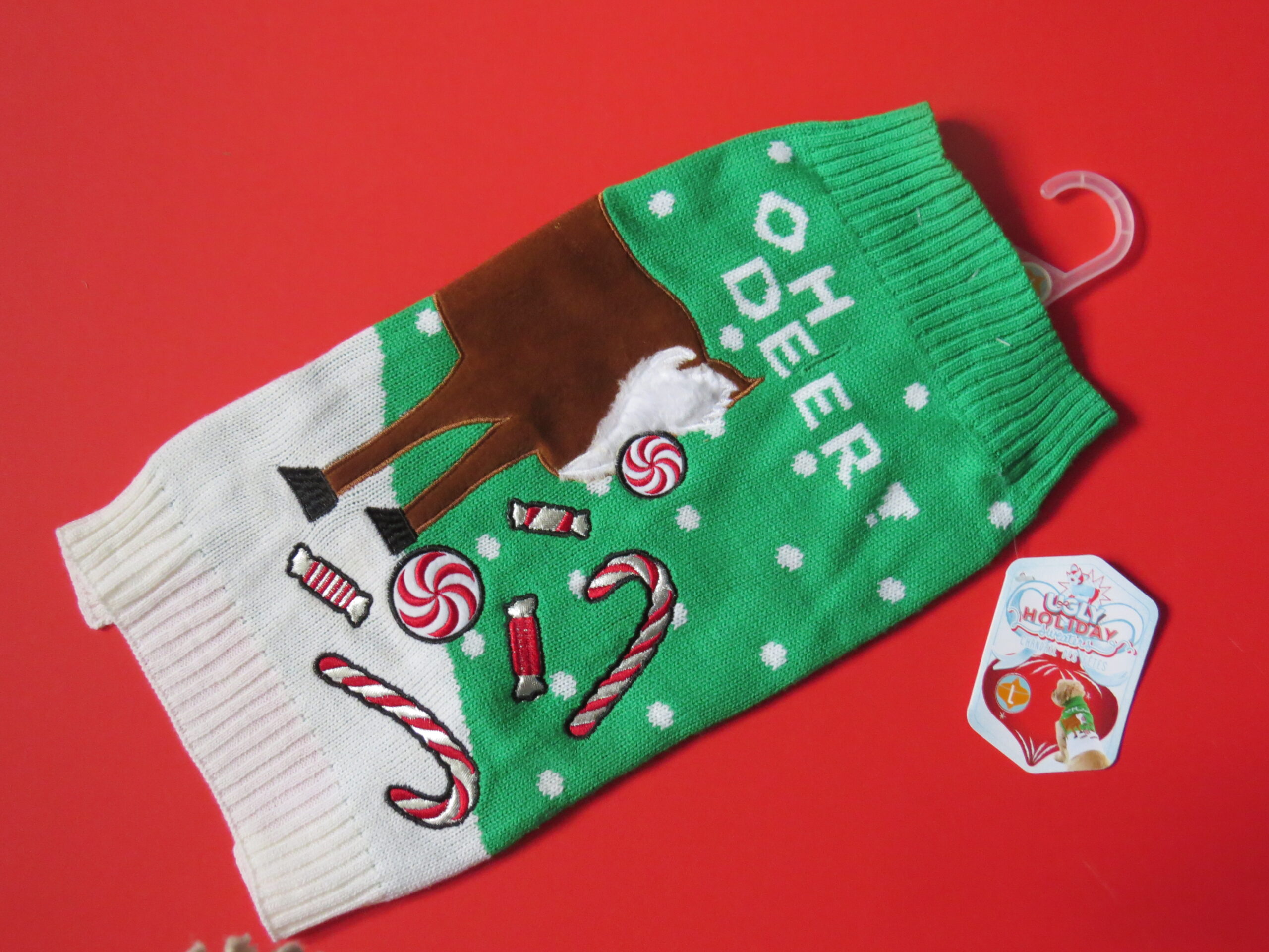 Dog Christmas Jumper - "Oh Deer" Novelty Christmas jumper - Image 2